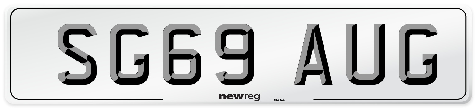SG69 AUG Number Plate from New Reg